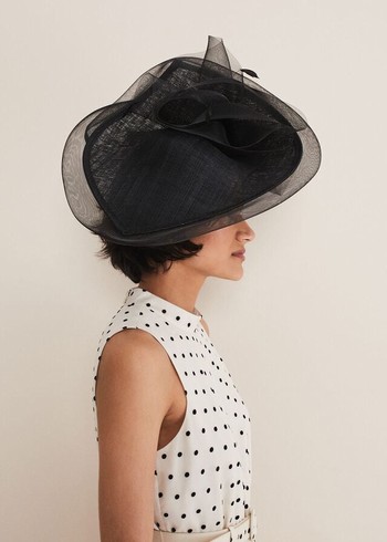 Phase Eight Black Flower Fascinator Hats Black Canada | UWNKHI-328